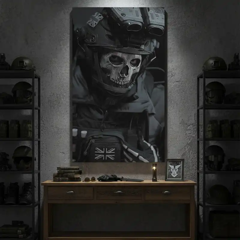 تابلو دکوراتیو طرح ghost call of duty کد D206 2 تابلو دکوراتیو طرح ghost call of duty