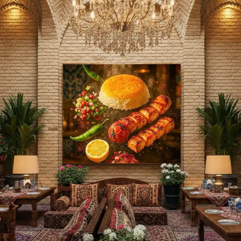 تابلو دکوراتیو طرح جوجه کباب