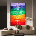 تابلو دکوراتیو طرح ارتعاشات هفت چاکرا کد D105 11 تابلو دکوراتیو طرح ارتعاشات هفت چاکرا