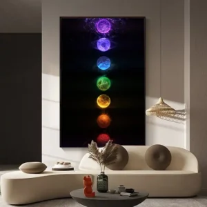 تابلو دکوراتیو طرح هفت چاکرا کد D104 39 تابلو دکوراتیو طرح هفت چاکرا