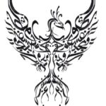 تابلو کالیگرافی طرح ققنوس کد C133 11 تابلو کالیگرافی طرح ققنوس