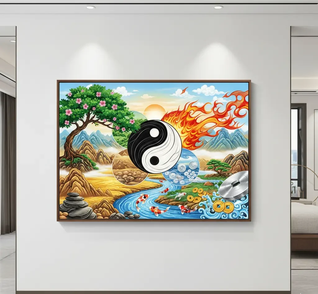 15 تابلو فنگ شویی با خواص شگفت انگیز و محل مناسب نصب آنها 1 فنگ شویی