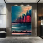 تابلو دکوری طرح مینیمال نمای شهر کد D151 11 تابلو دکوری طرح مینیمال نمای شهر