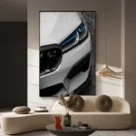 تابلو دکوری طرح بی ام و سفید کد D182 11 تابلو دکوری طرح بی ام و سفید