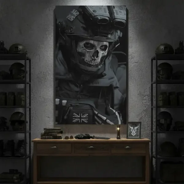 تابلو دکوراتیو طرح ghost call of duty