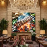 تابلو دکوراتیو طرح کباب دودی کد D176 11 تابلو دکوراتیو طرح کباب دودی